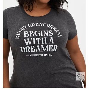 SLIM FIT CREW TEE - DREAMER CHARCOAL GREY